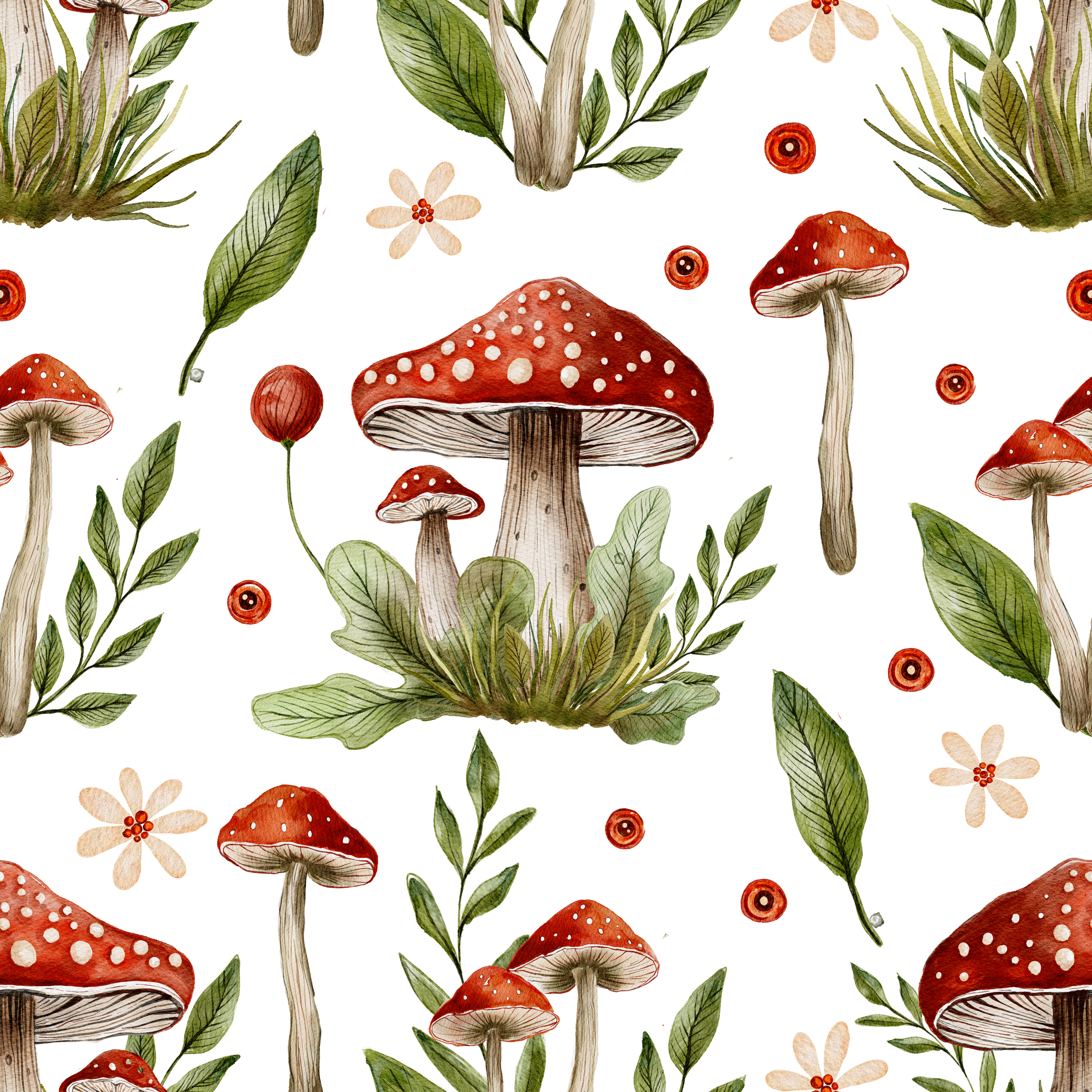 Mushroom Background Seamless